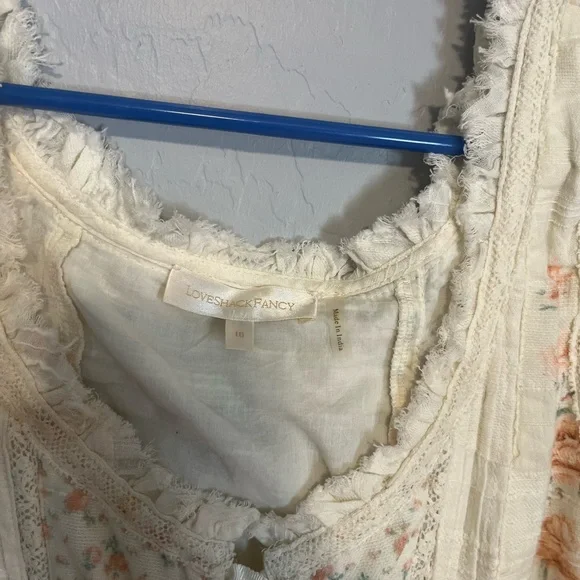 LoveShackFancy Corvelle Lace-Up Floral Bustier Top - Picture 3 of 4